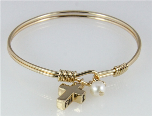 Initial Charm Wire Wrapped Stone Bangle Bracelet | Goodness do I LOVE  these! | Fashion bracelets, Stone bangle, Bangle bracelets