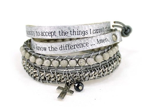 serenity symbol on zipper bracelet