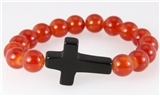 4030799 Christian Cross Beaded Stretch Bracelet Scripture Verse Religious Bib...