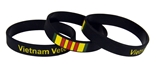 8170005 Set of 3 Pieces Vietnam Veteran Silicone Rubber Band Bracelet Nam Vet Bands Flag